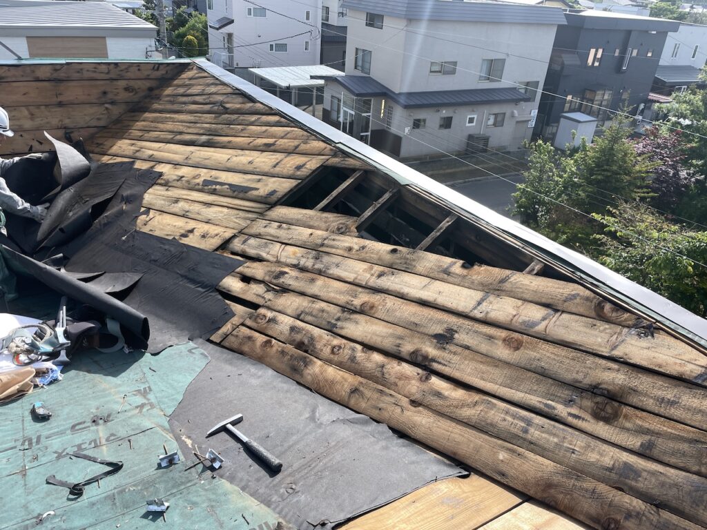 屋根木製下地