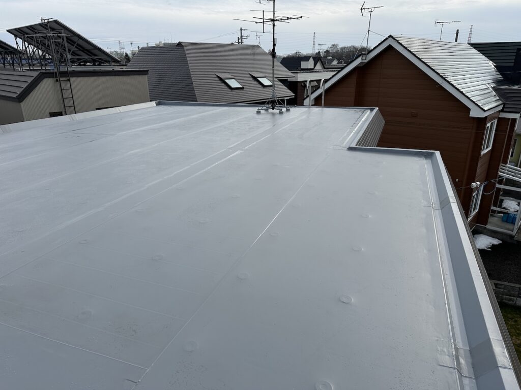札幌市北区セキスイハイム屋根シート防水工事