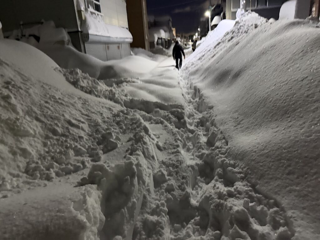 札幌市の住宅街はドカ雪で災害級の被害
