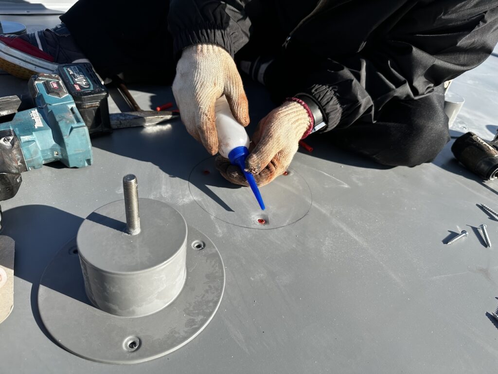 セキスイハイムアンテナ架台の交換