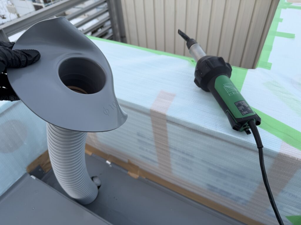 排水ドレンの設置（塩ビ製）