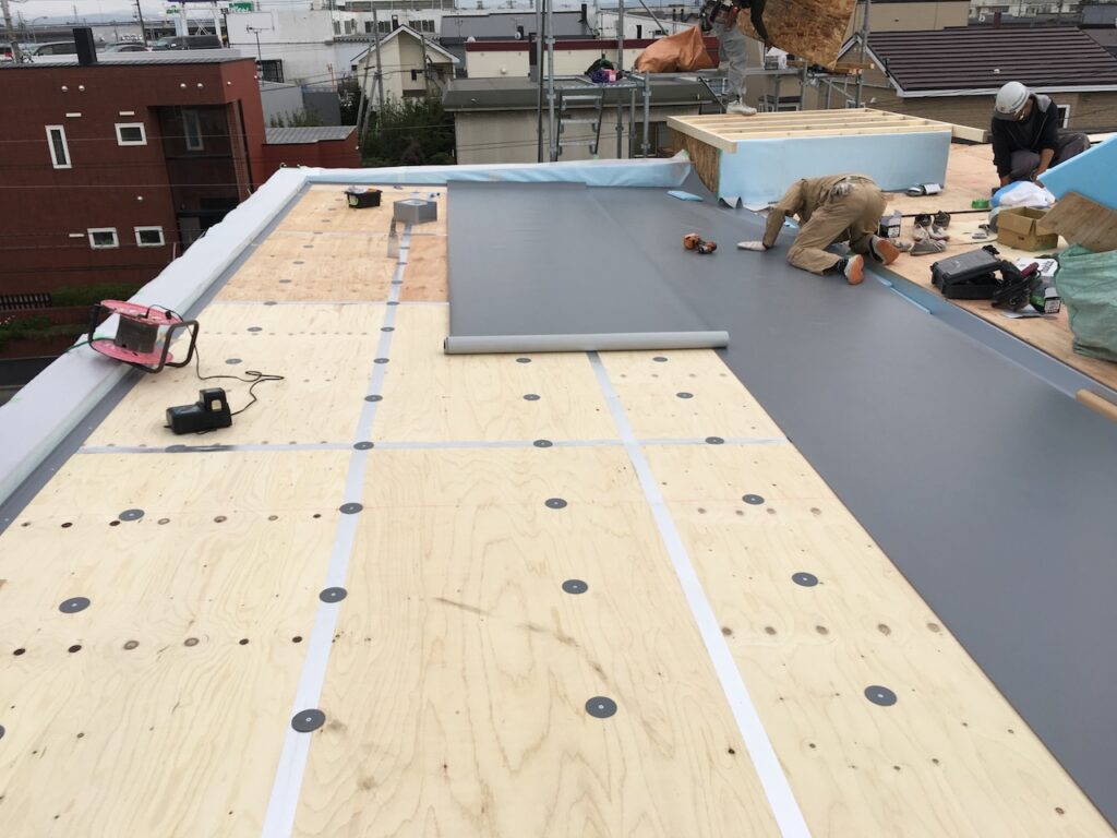 札幌市屋根リフォーム補強下地（天体観測用屋根の作成）