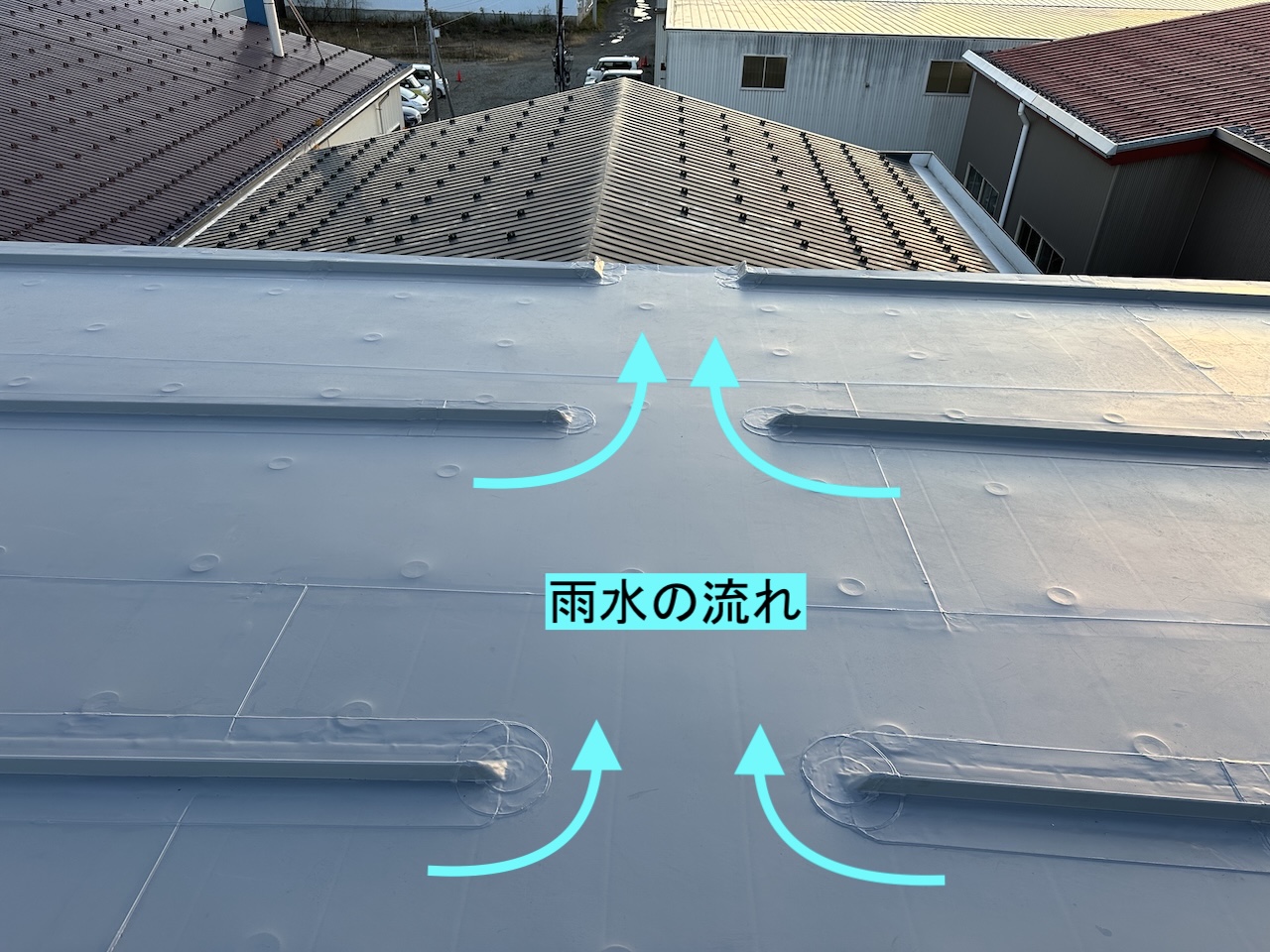 工場の落雪（氷柱）対策の工事完了