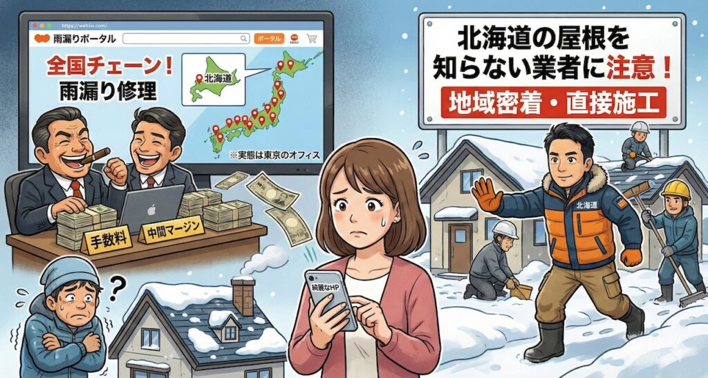 全国チェーン展開の集客業者の実態イラスト